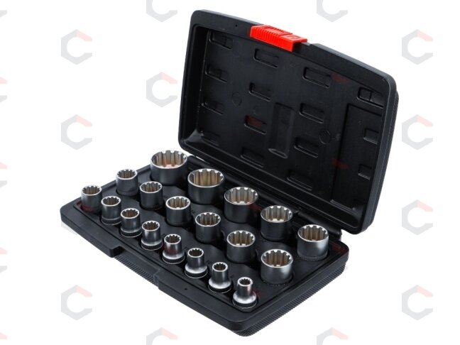 Daugiafunkcinių galvučių rinkinys | 12.5 mm (1/2") | 19 vnt (95101) 2 Daugiafunkcinių galvučių rinkinys | 12.5 mm (1/2") | 19 vnt (95101) 2