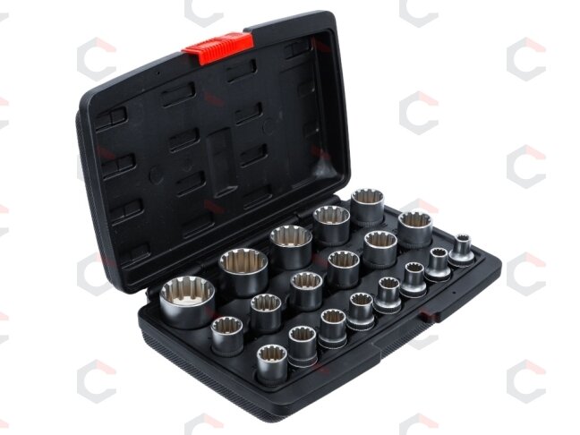 Daugiafunkcinių galvučių rinkinys | 12.5 mm (1/2") | 19 vnt (95101) Daugiafunkcinių galvučių rinkinys | 12.5 mm (1/2") | 19 vnt (95101)