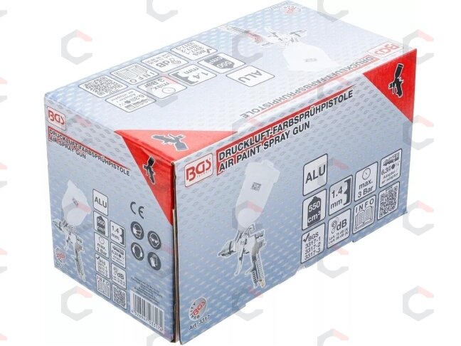 Dažymo pistoletas | HVLP | 550 cm³ | Ø1.4 mm (3317) 5 Dažymo pistoletas | HVLP | 550 cm³ | Ø1.4 mm (3317) 5