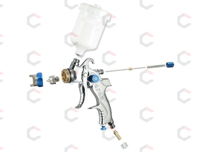Dažymo pistoletas su aksesuarais | HVLP | 600 cm³ | Ø 1.4 mm / Ø 1.7 mm / Ø 2.0 mm (SG600S) 2 Dažymo pistoletas su aksesuarais | HVLP | 600 cm³ | Ø 1.4 mm / Ø 1.7 mm / Ø 2.0 mm (SG600S) 2