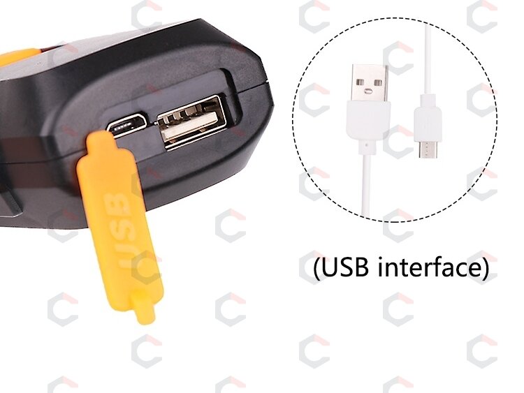 Darbo lempa akumuliatorinė | 5W COB LED | USB | 280+80 LM | su magnetiniu griebtuvu (YD-6302B) 5