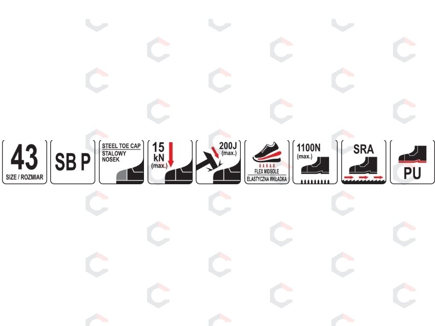 Darbiniai sportbačiai lengvi | PAEIRS SBP | 43 dydis (YT-80645) 11 Darbiniai sportbačiai lengvi | PAEIRS SBP | 43 dydis (YT-80645) 11