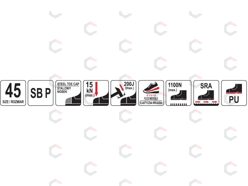 Darbiniai sportbačiai lengvi | PAEIRS SBP | 45 dydis (YT-80647) 11 Darbiniai sportbačiai lengvi | PAEIRS SBP | 45 dydis (YT-80647) 11