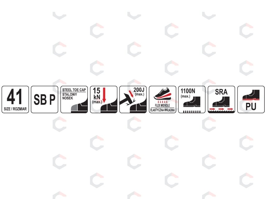 Darbiniai sportbačiai lengvi | PAEIRS SBP | 41 dydis (YT-80643) 11 Darbiniai sportbačiai lengvi | PAEIRS SBP | 41 dydis (YT-80643) 11