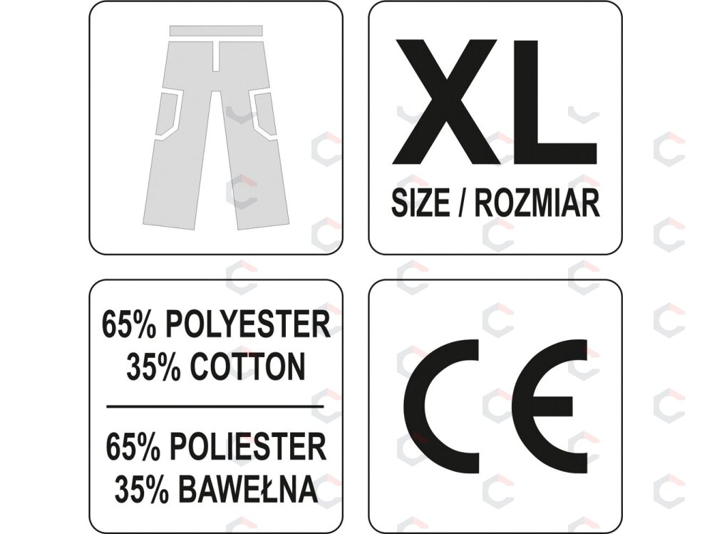 Darbinės kelnės DAN | XL | pilkai raudonos (YT-80288) 2 Darbinės kelnės DAN | XL | pilkai raudonos (YT-80288) 2