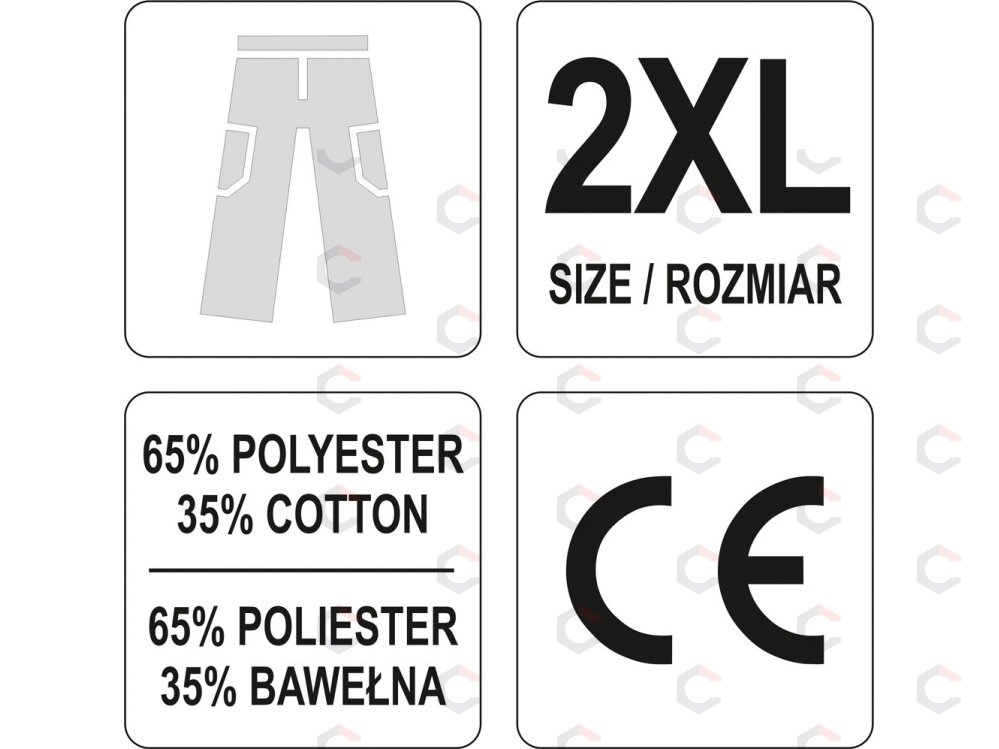 Darbinės kelnės | XXL dydis (YT-80289) 2 Darbinės kelnės | XXL dydis (YT-80289) 2
