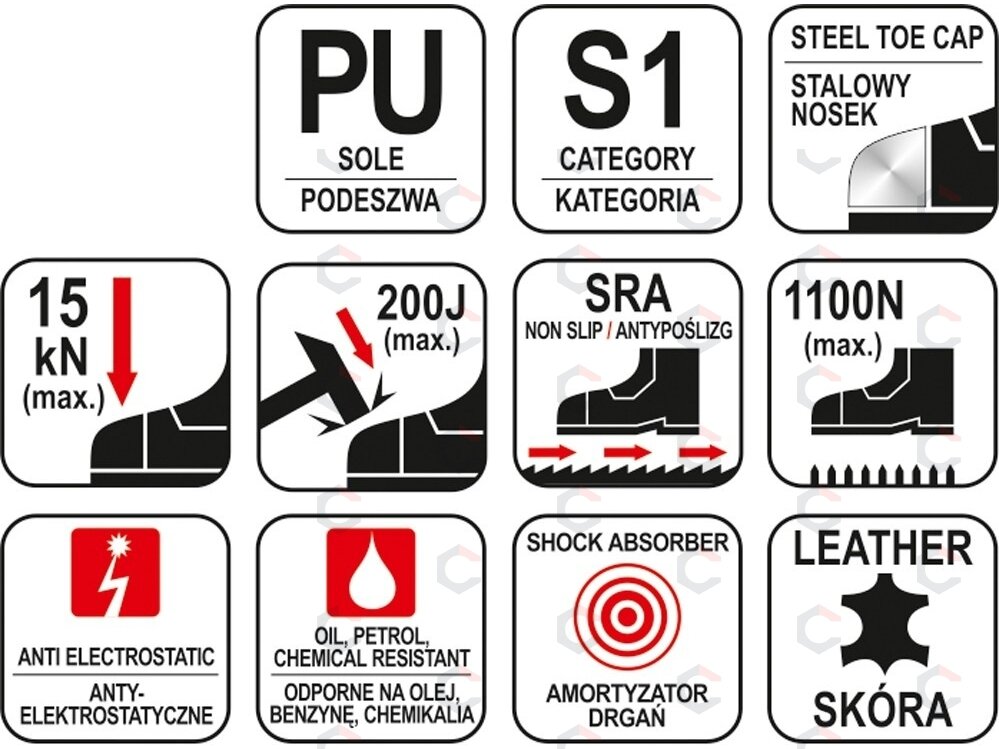 Darbiniai batai su auliukais 47 dydis (YT-80741) 3 Darbiniai batai su auliukais 47 dydis (YT-80741) 3