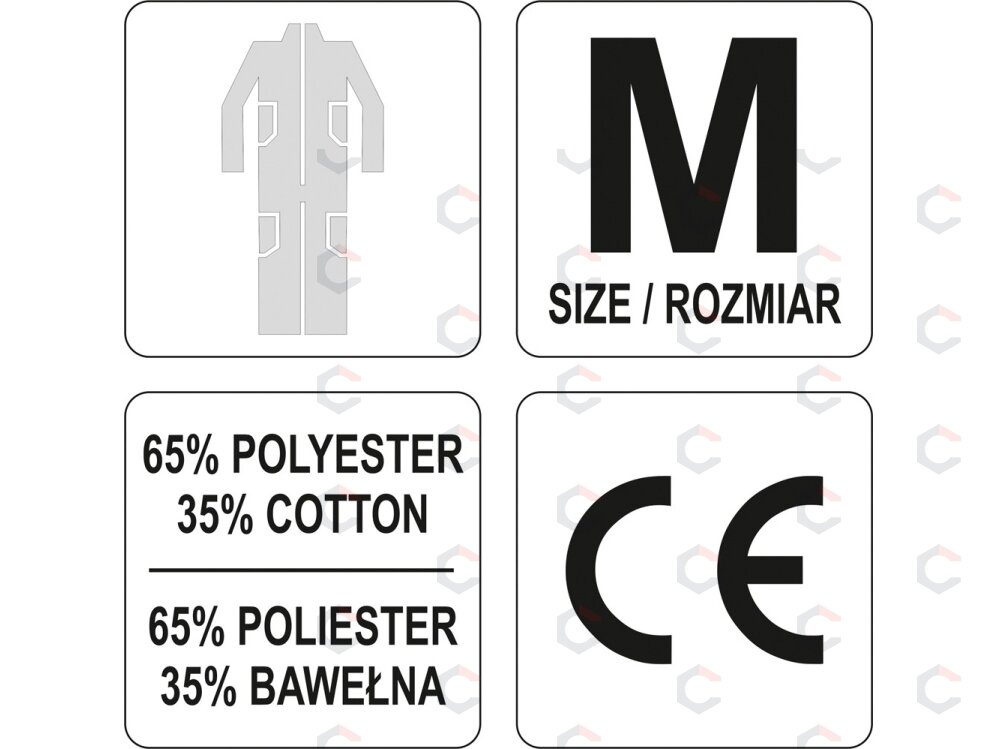 Darbinis kombinezonas smėlio spalva M dydis (YT-80431) 2 Darbinis kombinezonas smėlio spalva M dydis (YT-80431) 2