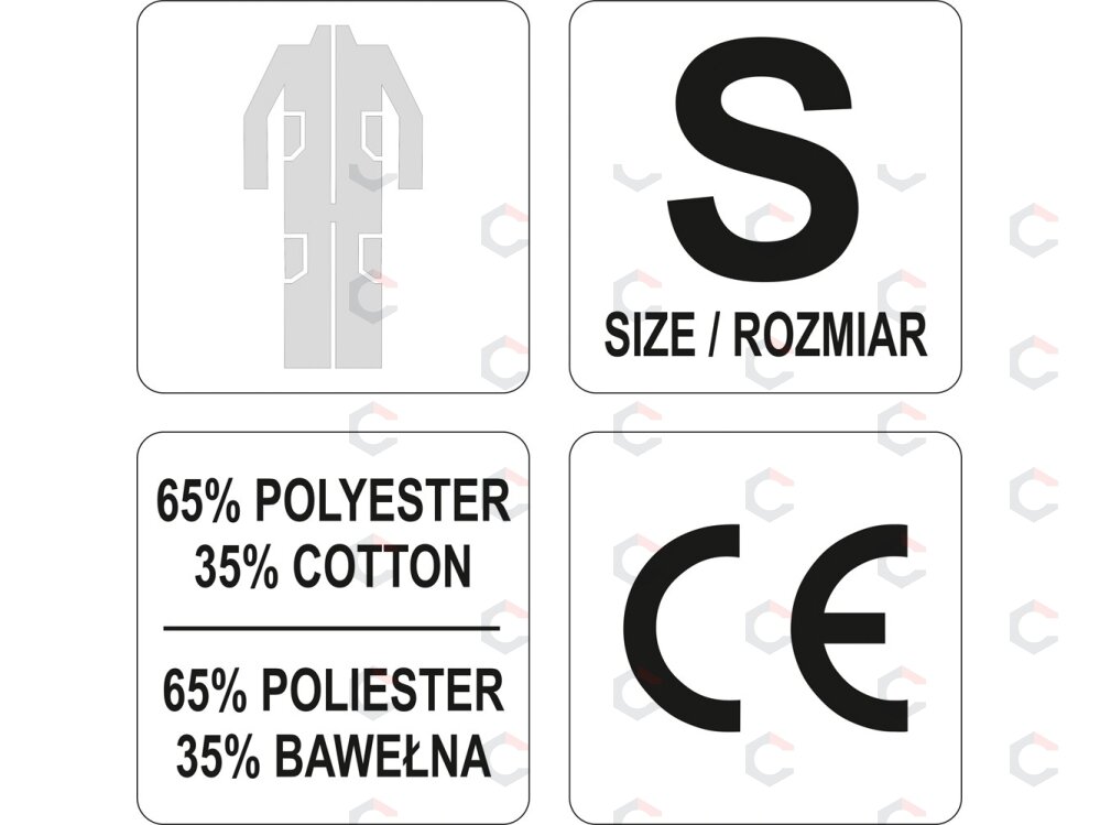 Darbinis kombinezonas smėlio spalva S dydis (YT-80430) 2 Darbinis kombinezonas smėlio spalva S dydis (YT-80430) 2