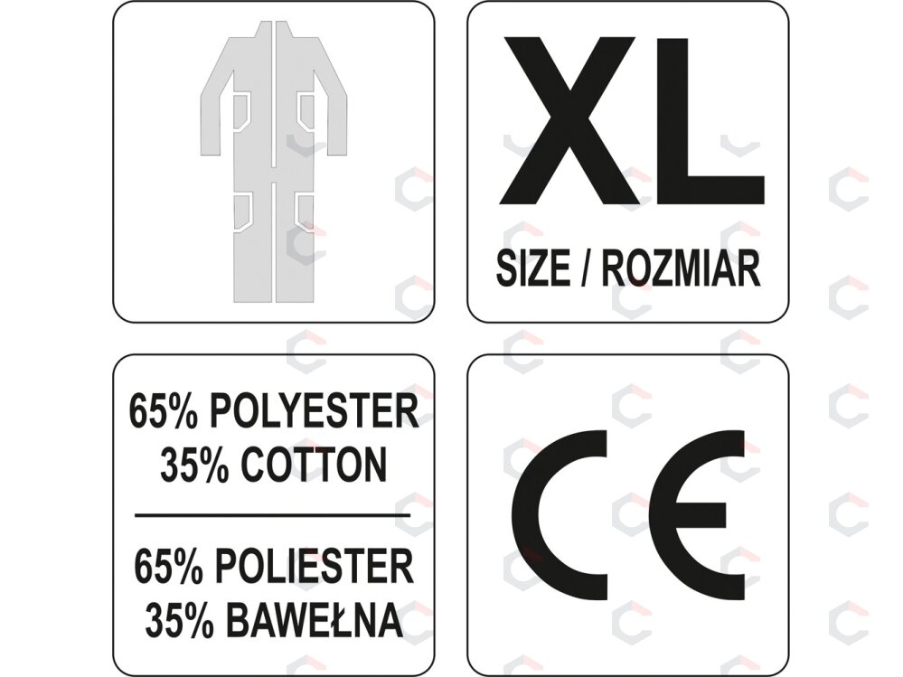 Darbinis kombinezonas smėlio spalva XL dydis (YT-80433) 2