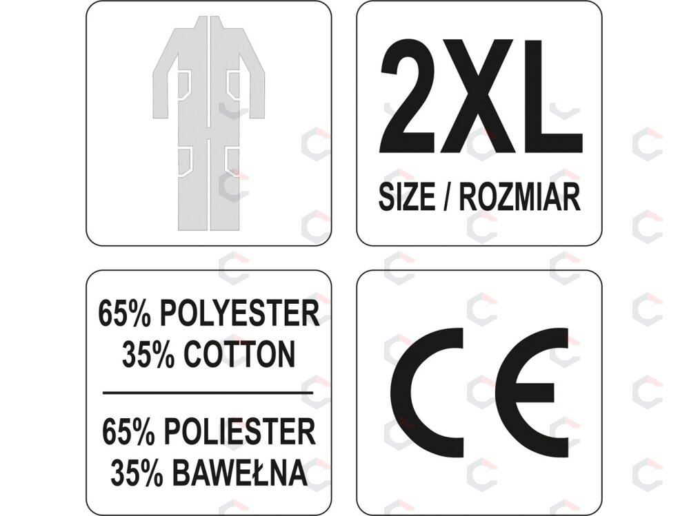 Darbinis kombinezonas smėlio spalva XXL dydis (YT-80434) 2