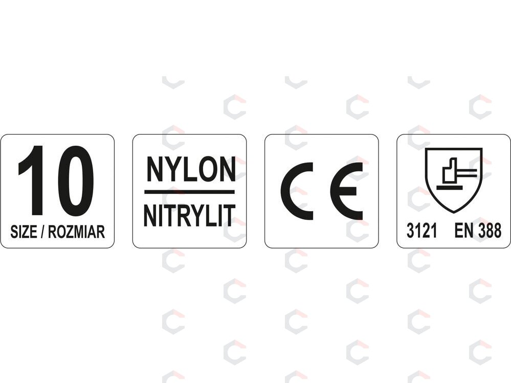Darbo pirštinės baltos | nailonas / poliuretanas | 10 dydis (YT-7474) 2 Darbo pirštinės baltos | nailonas / poliuretanas | 10 dydis (YT-7474) 2