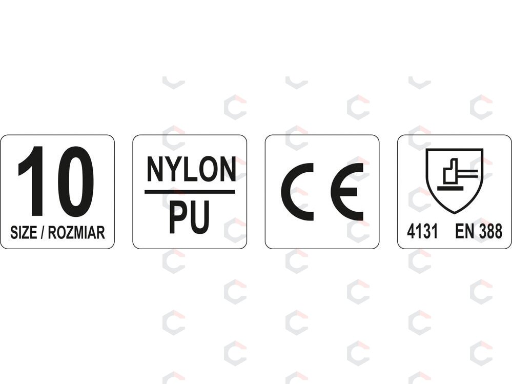 Darbo pirštinės pilkos | nailonas / poliuretanas | 10 dydis (YT-7472) 2 Darbo pirštinės pilkos | nailonas / poliuretanas | 10 dydis (YT-7472) 2