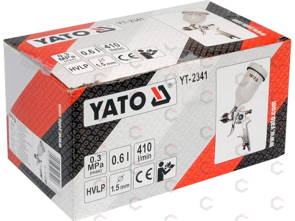 Dažymo pistoletas | HVLP | 600 cm³ | Ø 1.5 mm (YT-2341) 1 Dažymo pistoletas | HVLP | 600 cm³ | Ø 1.5 mm (YT-2341) 1