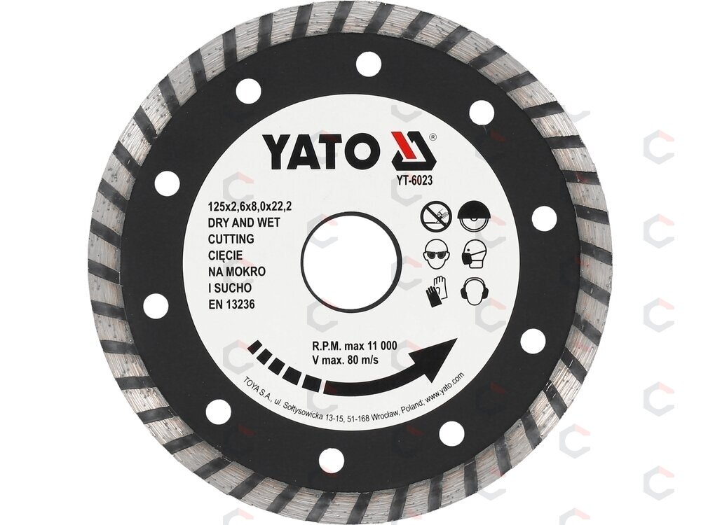 Deimantinis pjovimo diskas turbo HS 125 mm (YT-6023) 1 Deimantinis pjovimo diskas turbo HS 125 mm (YT-6023) 1
