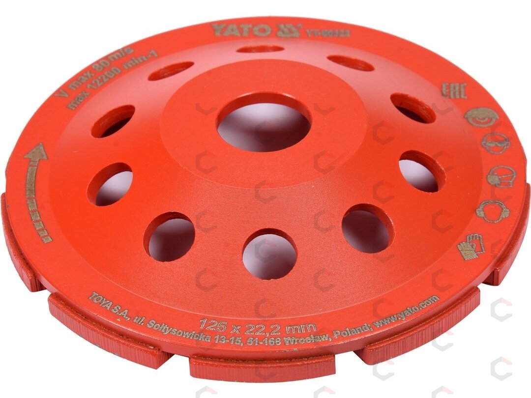Deimantinis šlifavimo diskas | lėkštės tipo | M14x125 mm (YT-60322) 1