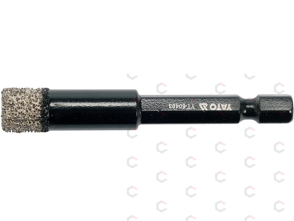 Deimantinė karūnėlė | 6,3 mm (1/4") | 10 mm (YT-60403) 1 Deimantinė karūnėlė | 6,3 mm (1/4") | 10 mm (YT-60403) 1