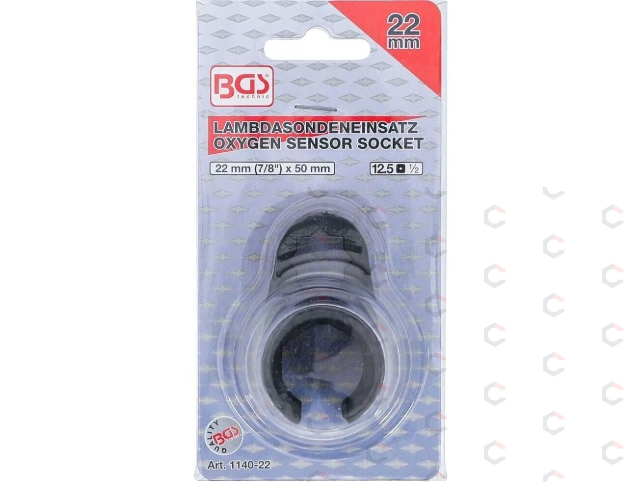 Deguonies jutiklio galvutė | kampinė | 12,5 mm (1/2") | 22 mm (1140-22) 3
