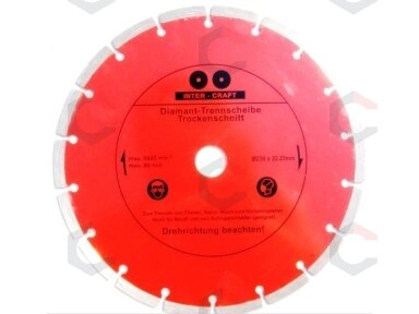 Deimantinis pjovimo diskas 230mm X1.8X2.7X7.0 (CR0230) Deimantinis pjovimo diskas 230mm X1.8X2.7X7.0 (CR0230)