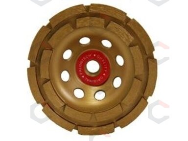 Deimantinis šlifavimo diskas | lėkštės tipo | dviejų eilių | 22.2x125 mm (DR0125A) Deimantinis šlifavimo diskas | lėkštės tipo | dviejų eilių | 22.2x125 mm (DR0125A)