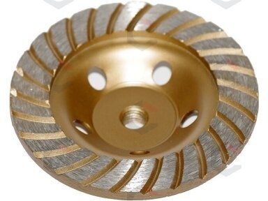 Deimantinis šlifavimo diskas | lėkštės tipo | turbo | M14x125 mm (DB0125A) Deimantinis šlifavimo diskas | lėkštės tipo | turbo | M14x125 mm (DB0125A)