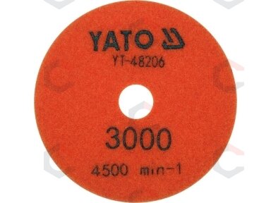Deimantinis šlifavimo poliravimo diskas akmens masei granitui betonui | 100 mm | P3000 (YT-48206) Deimantinis šlifavimo poliravimo diskas akmens masei granitui betonui | 100 mm | P3000 (YT-48206)