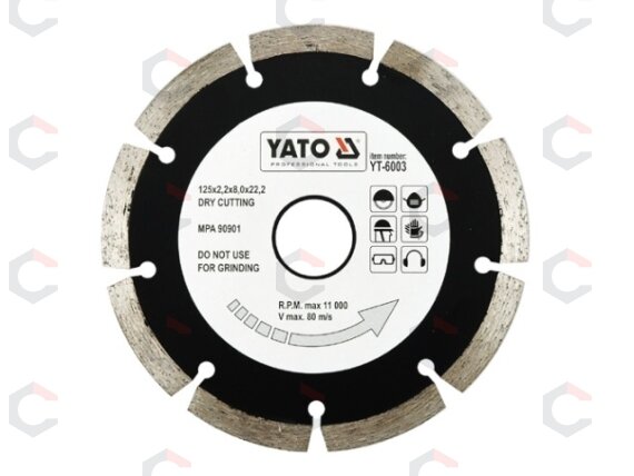 Deimantinis segmentinis pjovimo diskas | 125 mm (YT-6003) 2 Deimantinis segmentinis pjovimo diskas | 125 mm (YT-6003) 2