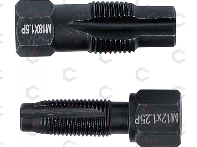 Deguonies jutiklio sriegio taisymo įrankis M18 x 1,5 mm | M12 x 1,25 mm | 2 vnt. (65591) 2 Deguonies jutiklio sriegio taisymo įrankis M18 x 1,5 mm | M12 x 1,25 mm | 2 vnt. (65591) 2