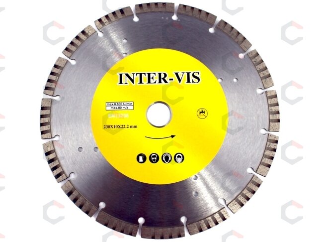 Deimantinis pjovimo diskas 230mm X 10X22.2X2.6, segment/turbo (ST0230) Deimantinis pjovimo diskas 230mm X 10X22.2X2.6, segment/turbo (ST0230)