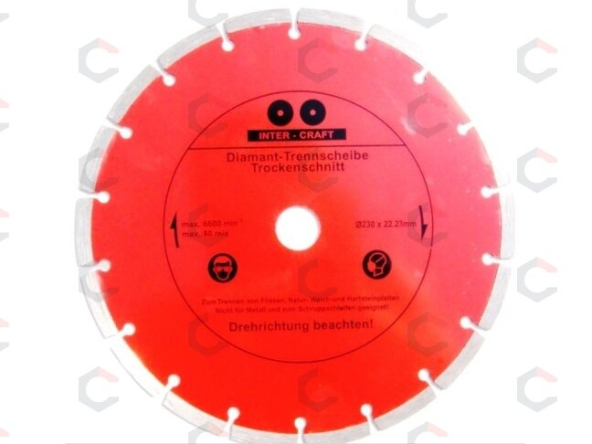 Deimantinis pjovimo diskas 230mm X1.8X2.7X7.0 (CR0230) 1