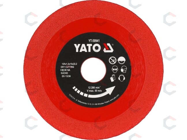 Deimantinis pjovimo diskas | stiklas, plytelės | 125 mm X 1.2 X 22,23 mm (YT-59941) Deimantinis pjovimo diskas | stiklas, plytelės | 125 mm X 1.2 X 22,23 mm (YT-59941)