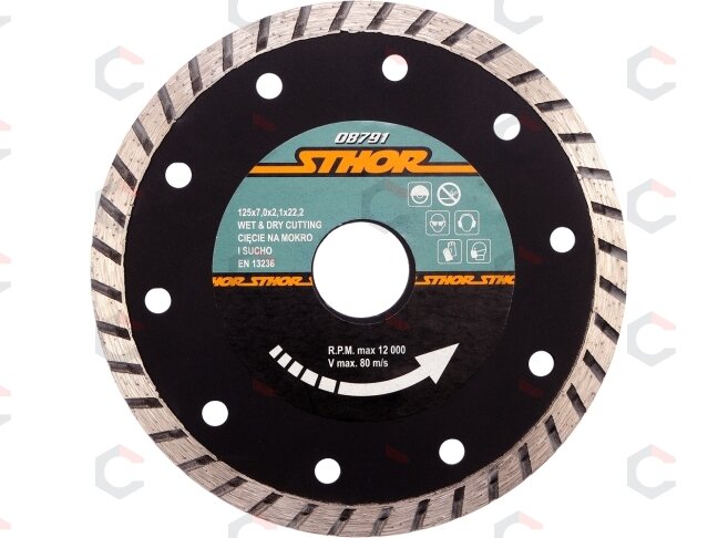 Deimantinis pjovimo diskas "turbo" HS 125mm (08791) Deimantinis pjovimo diskas "turbo" HS 125mm (08791)