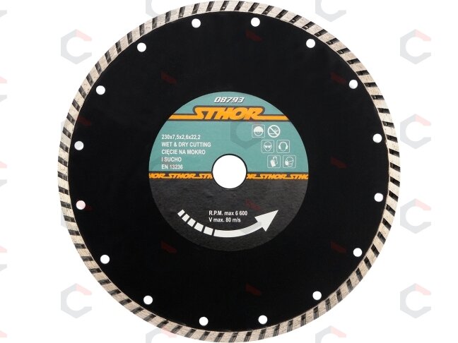 Deimantinis pjovimo diskas "turbo" HS 230mm (08793) Deimantinis pjovimo diskas "turbo" HS 230mm (08793)