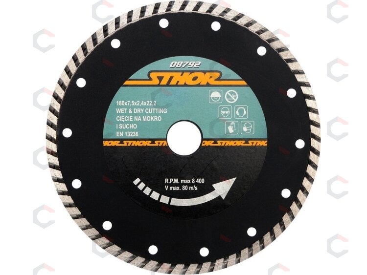 Deimantinis pjovimo diskas "turbo" HS 180mm (08792)
