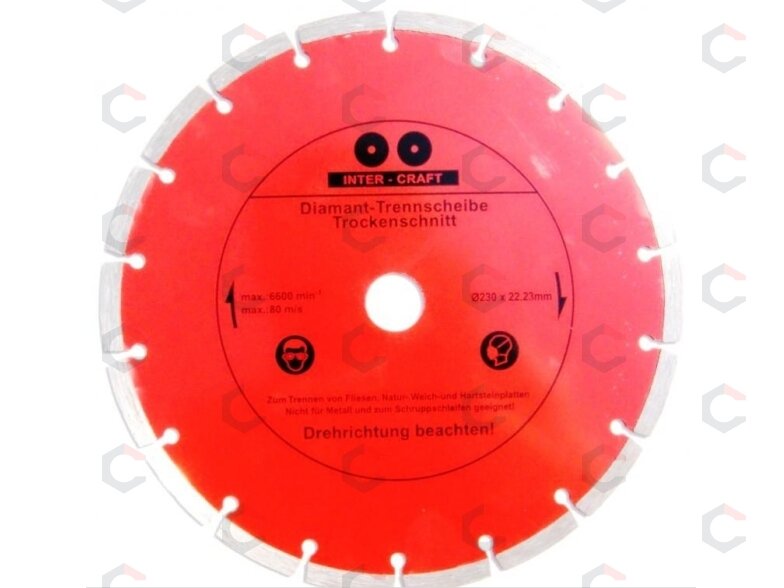 Deimantinis pjovimo diskas 230mm X1.8X2.7X7.0 (CR0230) 1