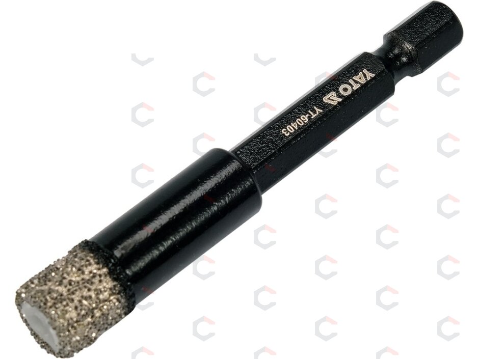 Deimantinė karūnėlė | 6,3 mm (1/4") | 10 mm (YT-60403) Deimantinė karūnėlė | 6,3 mm (1/4") | 10 mm (YT-60403)