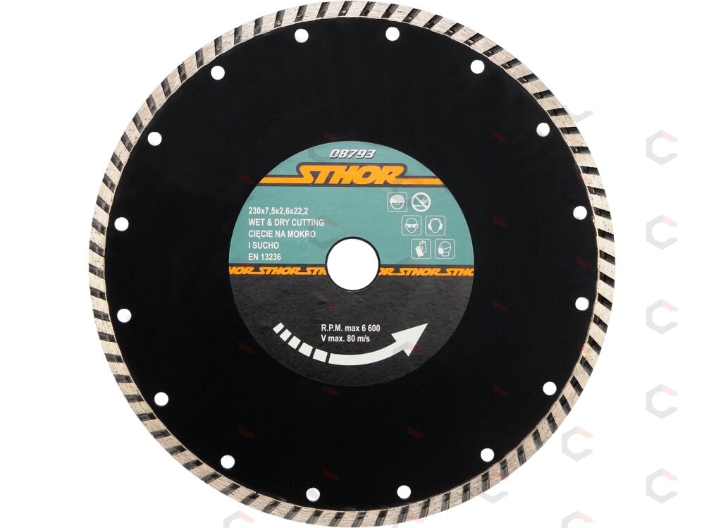 Deimantinis pjovimo diskas "turbo" HS 230mm (08793)