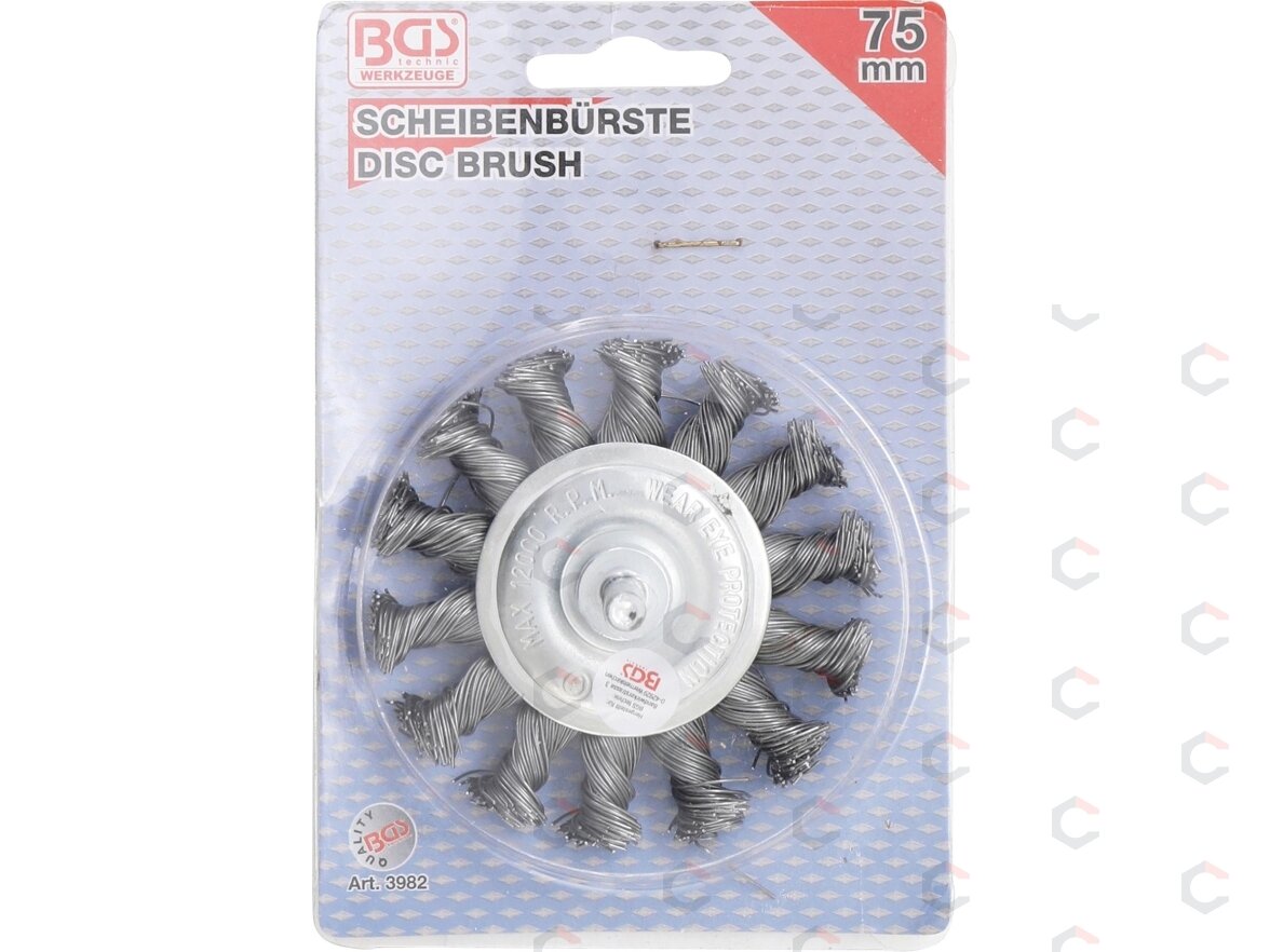 Diskinis šepetys | 6 mm antgalis | susuktas | Ø 75 mm (3982) 1 Diskinis šepetys | 6 mm antgalis | susuktas | Ø 75 mm (3982) 1