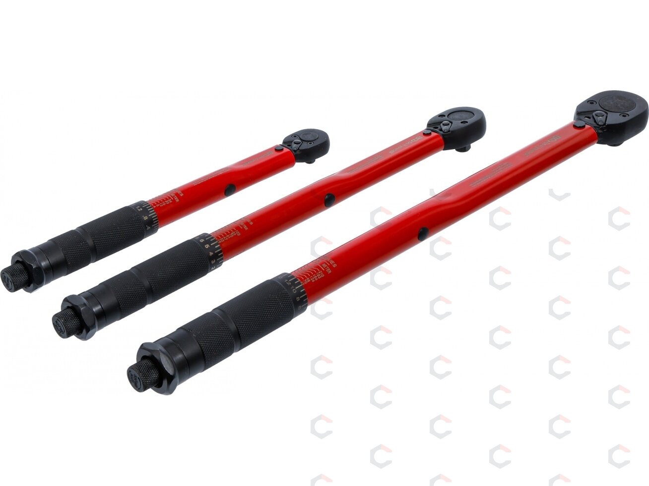 Dinamometrinių raktų rinkinys | 1/4", 3/8", 1/2" | 2–210 Nm | 3 vnt. (90114) 6 Dinamometrinių raktų rinkinys | 1/4", 3/8", 1/2" | 2–210 Nm | 3 vnt. (90114) 6