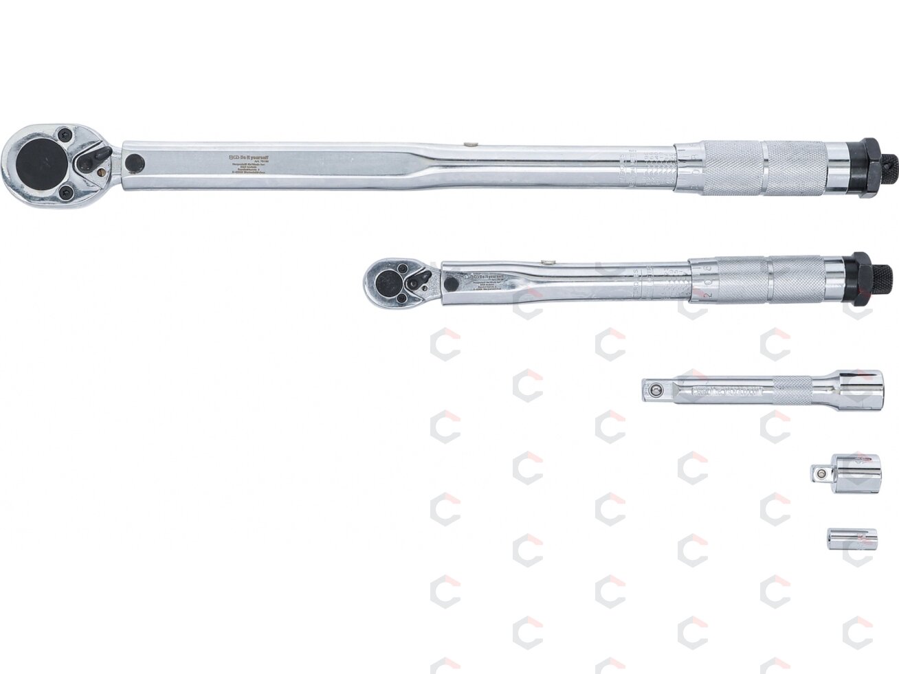 Dinamometrinių raktų rinkinys | 6,3 mm (1/4") 5–25 Nm, 12,5 mm (1/2") 28–210 Nm | 5 vnt. (70190) 2 Dinamometrinių raktų rinkinys | 6,3 mm (1/4") 5–25 Nm, 12,5 mm (1/2") 28–210 Nm | 5 vnt. (70190) 2