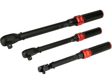 Dinamometrinių raktų rinkinys | 1/4", 3/8", 1/2" | 2–220 Nm | 9 vnt. (YT-07716) Dinamometrinių raktų rinkinys | 1/4", 3/8", 1/2" | 2–220 Nm | 9 vnt. (YT-07716)