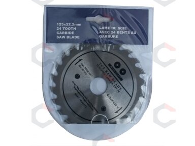 Diskas medžiui | 125 mm x 24T x 22.2 mm (ES-12524) Diskas medžiui | 125 mm x 24T x 22.2 mm (ES-12524)
