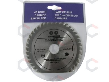 Diskas medžiui | 125 mm x 40T x 22.2 mm (ES-12540) Diskas medžiui | 125 mm x 40T x 22.2 mm (ES-12540)