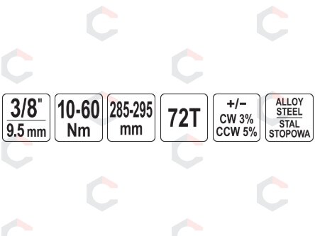Dinamometrinis raktas | 10 mm (3/8") | 10 - 60 Nm (YT-07672) 5
