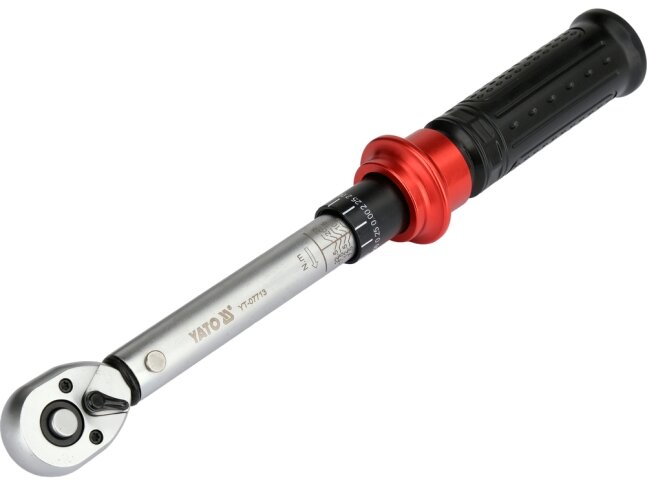 Dinamometrinis raktas | 1/4" | 5–25 Nm | 72 dantų terkšlė (YT-07713) 4 Dinamometrinis raktas | 1/4" | 5–25 Nm | 72 dantų terkšlė (YT-07713) 4