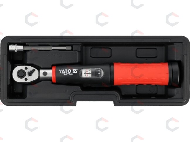 Tikslus dinamometrinio rakto rinkinys | 6,3 mm (1/4") | 5–25 Nm | 11 vnt. (YT-07840) 1 Tikslus dinamometrinio rakto rinkinys | 6,3 mm (1/4") | 5–25 Nm | 11 vnt. (YT-07840) 1