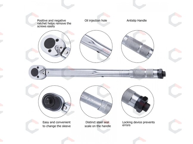 Dinamometrinis raktas | ilgintuvas + 3 galvutės | 12,5 mm (1/2") | 28 - 210 Nm (TW12) 5 Dinamometrinis raktas | ilgintuvas + 3 galvutės | 12,5 mm (1/2") | 28 - 210 Nm (TW12) 5