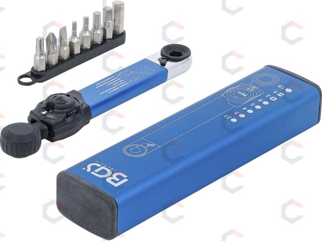Dinamometrinis raktas | Vidinis šešiakampis 6,3 mm (1/4") | 2–10 Nm | su antgalių rinkiniu | 9 vnt. (74295) 5 Dinamometrinis raktas | Vidinis šešiakampis 6,3 mm (1/4") | 2–10 Nm | su antgalių rinkiniu | 9 vnt. (74295) 5