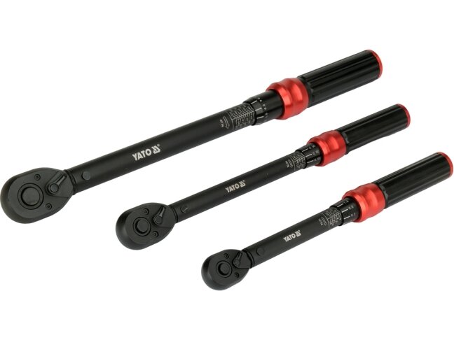 Dinamometrinių raktų rinkinys | 1/4", 3/8", 1/2" | 2–220 Nm | 9 vnt. (YT-07716) 5 Dinamometrinių raktų rinkinys | 1/4", 3/8", 1/2" | 2–220 Nm | 9 vnt. (YT-07716) 5