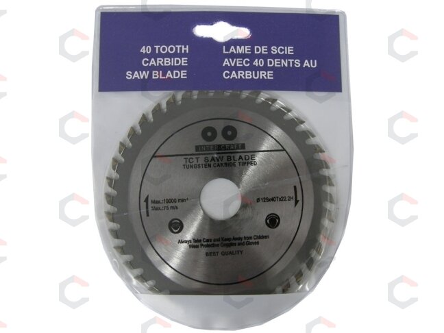 Diskas medžiui | 125 mm x 40T x 22.2 mm (ES-12540) 1 Diskas medžiui | 125 mm x 40T x 22.2 mm (ES-12540) 1